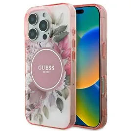 guess-iml-flower-and-tonal-circle-magsafe-etui-iphone-16-pro-max-rozow