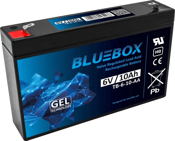 Akumulator VRLA GEL BLUEBOX 6V 10Ah do zabawek, zas. awaryjnych itp