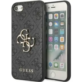 2-x-etui-hardcase-guess-4g-big-metal-logo-do-iphone-7-8-se-2020-2022-szary