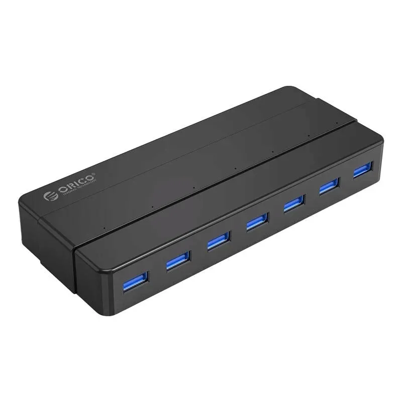 2-x-adapter-hub-orico-7xusb-3-0-czarny-stan-nowy