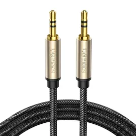 2-x-kabel-aux-mini-jack-3-5mm-ugreen-av125-pozlacany-3m-szary