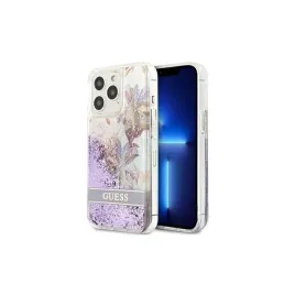 2-x-etui-silikonowe-guess-flower-liquid-glitter-do-iphone-13-pro-fioletowe