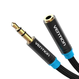 2-x-kabel-audio-vention-35mm-przedluzacz-15m-oplot-bawelniany-czarny