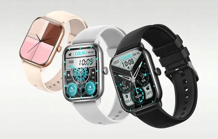 2-x-smartwatch-colmi-c61-srebrny-ksztalt-koperty-kwadratowa