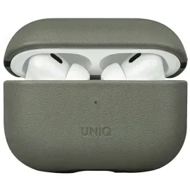 2-x-uniq-etui-terra-airpods-pro-2-gen-genuine-leather-2022-2023-zielony