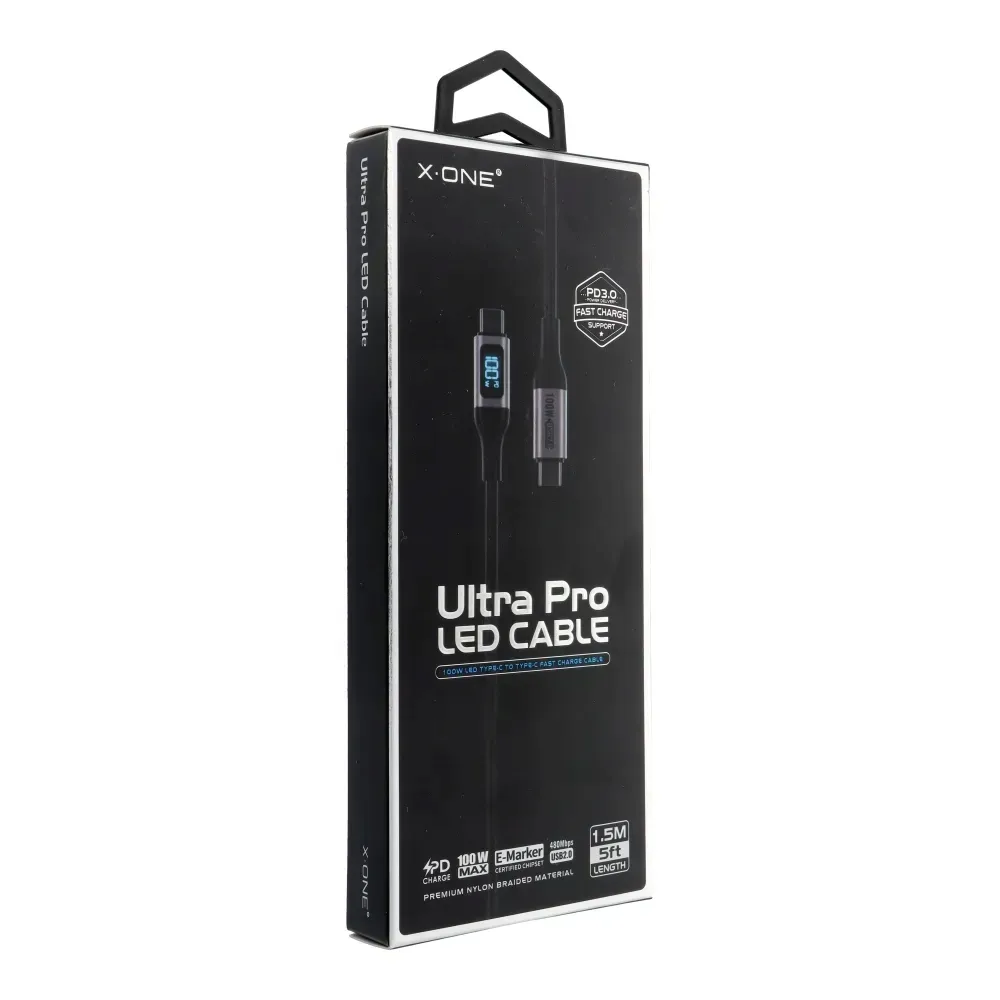 2-x-kabel-usb-x-one-ultra-pro-led-typ-c-do-c-max-100w-stan-nowy
