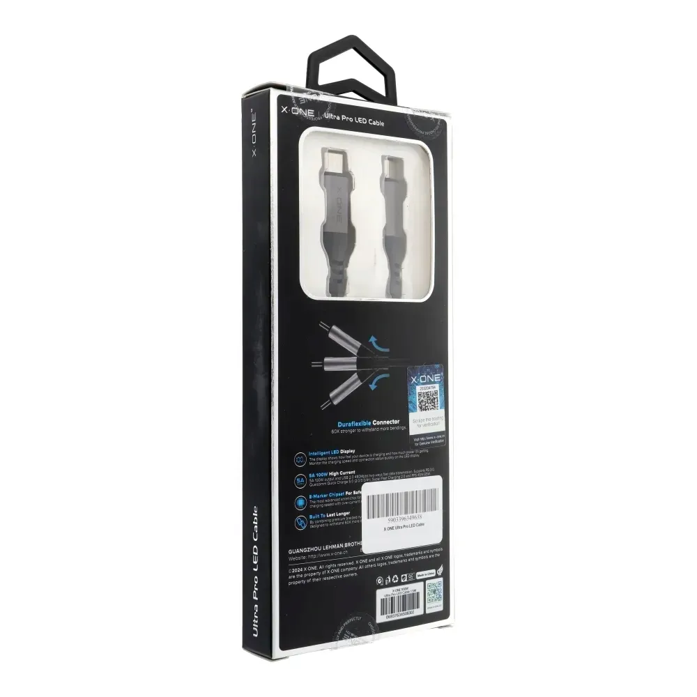 2-x-kabel-usb-x-one-ultra-pro-led-typ-c-do-c-max-100w