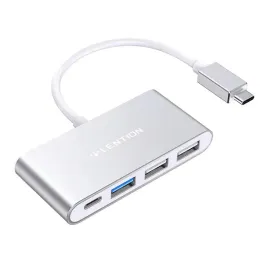2-x-hub-4w1-lention-usb-c-do-usb-3-0-2x-usb-2-0-usb-c-srebrny