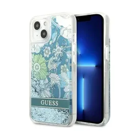 2-x-etui-guess-flower-liquid-glitter-na-iphone-13-zielone