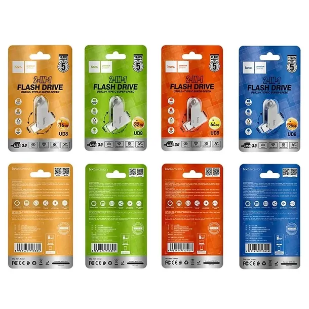 hoco-pendrive-usb-a-usb-c-ud8-128gb-usb3-0-material-metal
