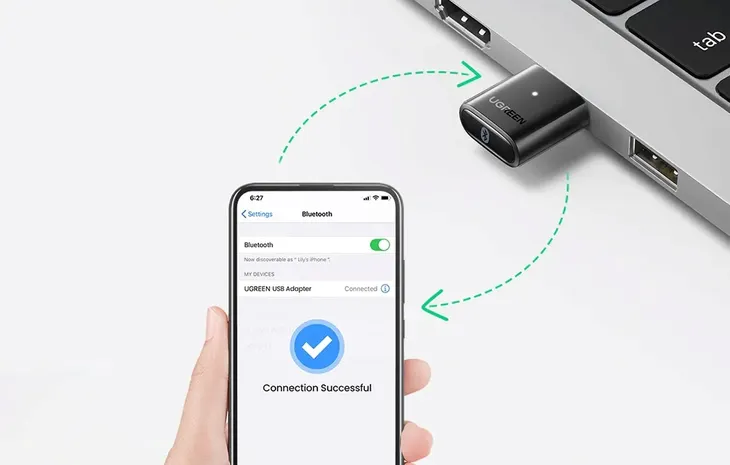 2-x-adapter-usb-ugreen-cm390-bluetooth-5-0-czarny-marka-ugreen