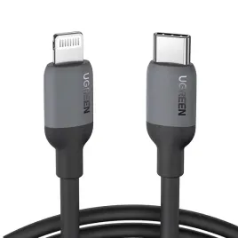 2-x-kabel-ugreen-us387-lightning-usb-c-mfi-pd-20w-480mb-s-1m-czarny