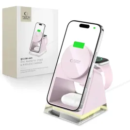 2-x-tech-protect-qi15w-a43-3in1-magnetic-magsafe-wireless-charger-baby-pink