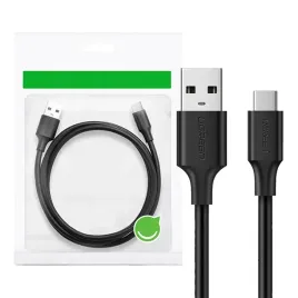 2-x-kabel-ugreen-us184-usb-c-1m-szybkie-ladowanie-i-transfer-danych-czarny