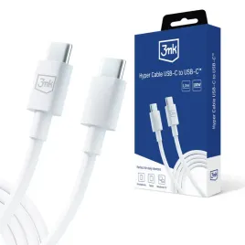 2-x-kabel-3mk-hyper-cable-usb-c-usb-c-100w-1-2m-bialy