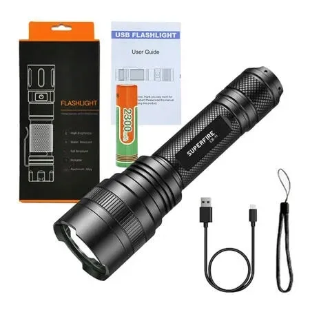 2-x-latarka-superfire-c8-h-1200lm-usb-waga-z-opakowaniem-0-2-kg