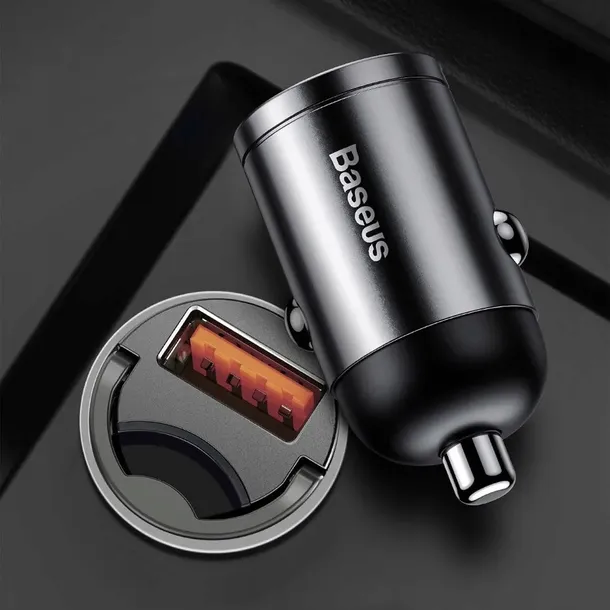 baseus-tiny-star-mini-inteligentna-ladowarka-samochodowa-usb-30w-quick-char-stan-nowy-kolor-szary