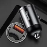 baseus-tiny-star-mini-inteligentna-ladowarka-samochodowa-usb-30w-quick-char-stan-nowy-kolor-szary