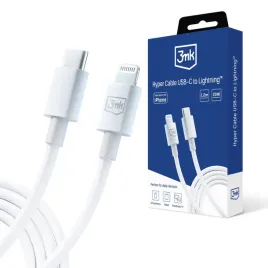 kabel-3mk-hyper-cable-usb-c-lightning-20w-1-2m-bialy