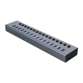 2-x-hub-orico-bt2u3-16ab-16x-usb-a-3-0-z-wlacznikami-szary