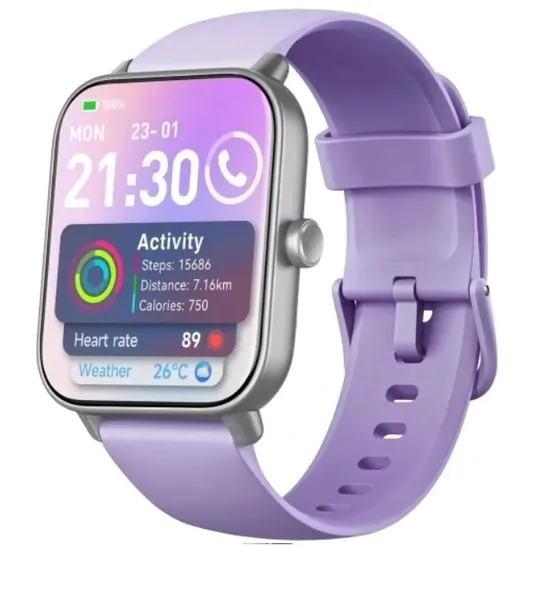 smartwatch-colmi-p71-fioletowy-czujniki-krokomierz-pulsometr-wysokosciomierz
