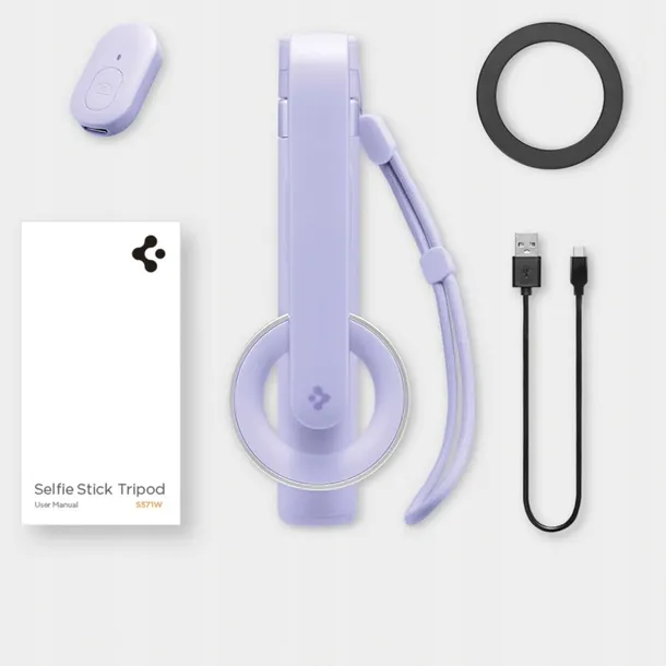 spigen-magsafe-bluetooth-selfie-stick-tripod-do-smartfonow-lavender-waga-z-opakowaniem-0-25-kg