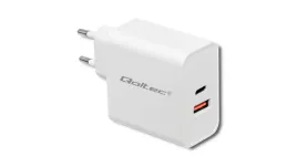 qoltec-ladowarka-sieciowa-63w-5-20v-1-5-3a-usb-typ-c-pd-usb-qc-3-0-biala