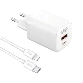 szybka-ladowarka-sieciowa-xo-l96-30w-qc-3-0-usb-c-pd-biala-z-kablem-lightni