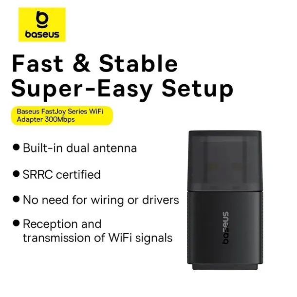 2-x-adapter-wifi-baseus-fastjoy-300mbps-czarny-waga-z-opakowaniem-0-5-kg