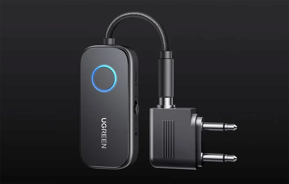 adapter-bluetooth-5-3-ugreen-cm671-tx-rx-mini-jack-3-5mm-do-samolotu