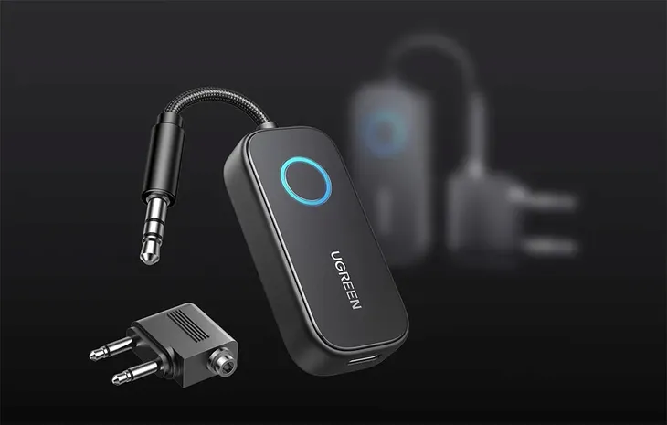 adapter-bluetooth-5-3-ugreen-cm671-tx-rx-mini-jack-3-5mm-do-samolotu-wersja-bluetooth-bluetooth-5-2