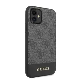 etui-guess-guhcn61g4glgr-iphone-11-61-xr-szary-grey-hard-case-4g-stripe