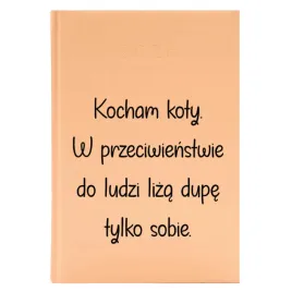kalendarz-a5-2026-brzoskwiniowy-planer-terminarz-kocham-koty-zabawne-wzory