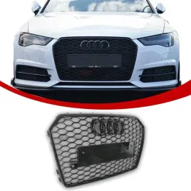 audi-a6-c7-grill-atrapa-chlodnicy-plaster-miodu-14-18-pdc-czarny-polysk