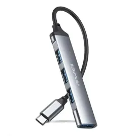 2-x-awei-hub-usb-c-4-porty-usb-2-0-aluminium-czarny-adapter-kompatybilny