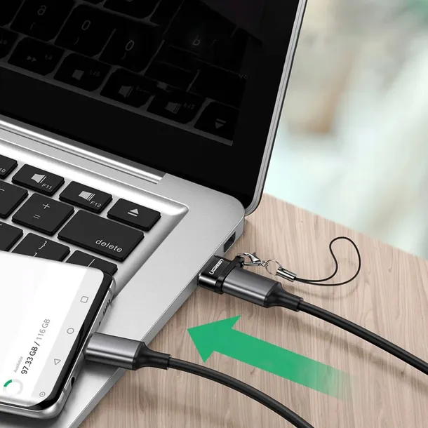adapter-ugreen-usb-c-do-usb-a-2-0-480mbps-3a-czarny-waga-z-opakowaniem-0-02-kg-stan-nowy