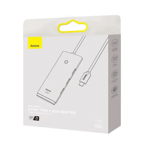hub-usb-baseus-lite-4x-usb-3-0-usb-c-5gbps-do-laptopa-czarny-kod-producenta-wkqx030401