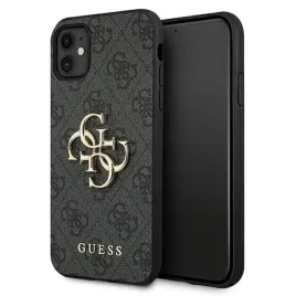 guess-guhcn614gmggr-iphone-11-61-xr-szary-grey-hardcase-4g-big-metal-log