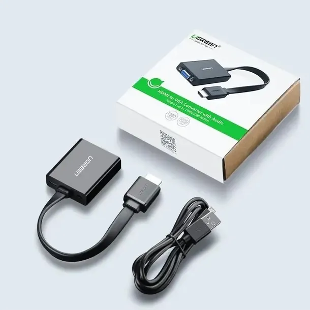 adapter-hdmi-do-vga-ugreen-mm103-16cm-czarny-certyfikat-ce-stan-nowy