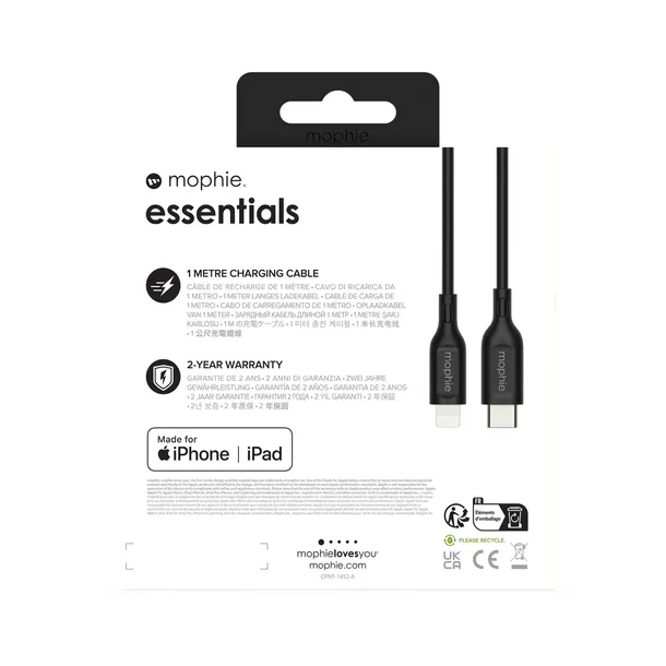 kabel-mophie-essentials-lightning-usb-c-1m-czarny-dlugosc-przewodu-1-m