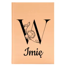 kalendarz-a5-2026-brzoskwiniowy-personalizowany-na-prezent-w-imie-wzory