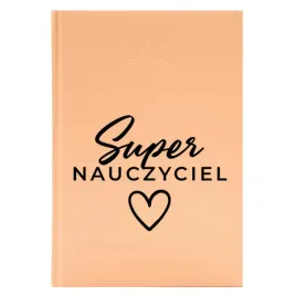 kalendarz-a5-2026-brzoskwiniowy-prezent-dla-nauczyciela-super-nauczyciel