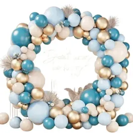 balony-girlanda-balonowa-baby-shower-niebieskie-piaskowe-zlote-slub-zestaw