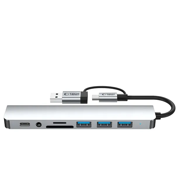 adapter-tech-protect-hb06-hub-adapter-8w1-typ-c-usb2-0-usb3-0-sd-tf-stan-nowy-kod-producenta-5906302360550