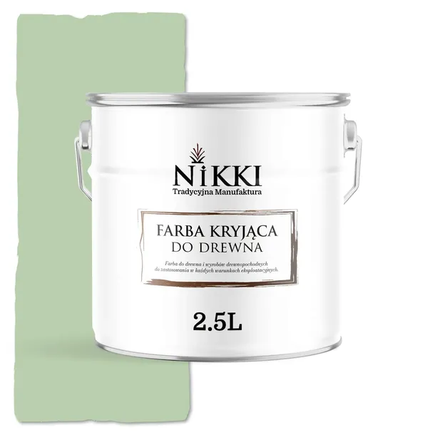 FARBA DO DREWNA KRYJĄCA DRZWI RENOWACJI ZIELONY PASTELOWY 6019 PÓŁMAT 2,5L