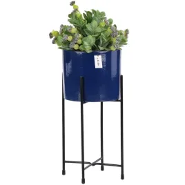 doniczka-stojak-wysoka-33cm-kobalt-granat-ceramika