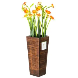 wazon-ceramiczny-trapez-brazowy-flakon-wysoki-25cm
