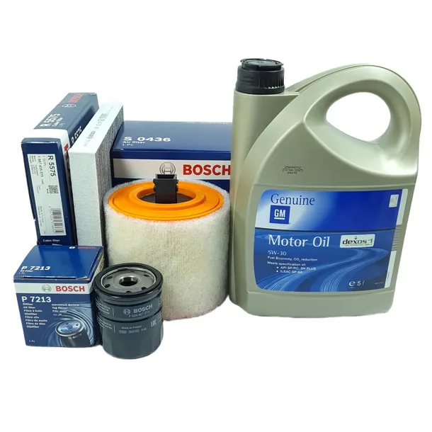 3 FILTRY BOSCH 5L ORYG. OLEJU GM 5W30 OPEL ASTRA K 1.4 TURBO B14 DO 2019
