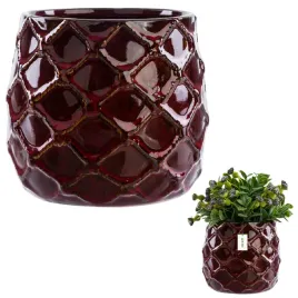 doniczka-oslonka-ceramiczna-ozdobna-struktura-o15cm-h-15-cm-czerwona-polysk