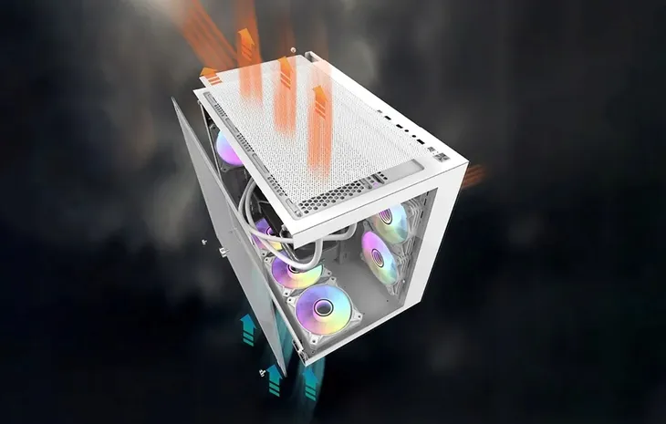 obudowa-na-komputer-darkflash-c285p-biala-konstrukcja-szklo-hartowane